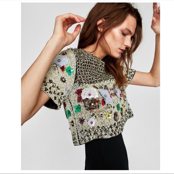 Limited edition Zara sequins top - Picture 2 of 4